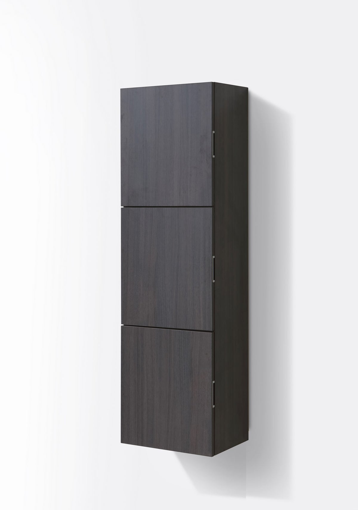 Kube Bath Bliss 18" Wide by 59" High Linen Side Cabinet With Three Doors - Grey Oak (SLBS59-GO) view 3