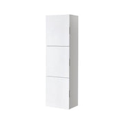 Kube Bath Bliss 18" Wide by 59" High Linen Side Cabinet With Three Doors - Gloss White (SLBS59-GW)