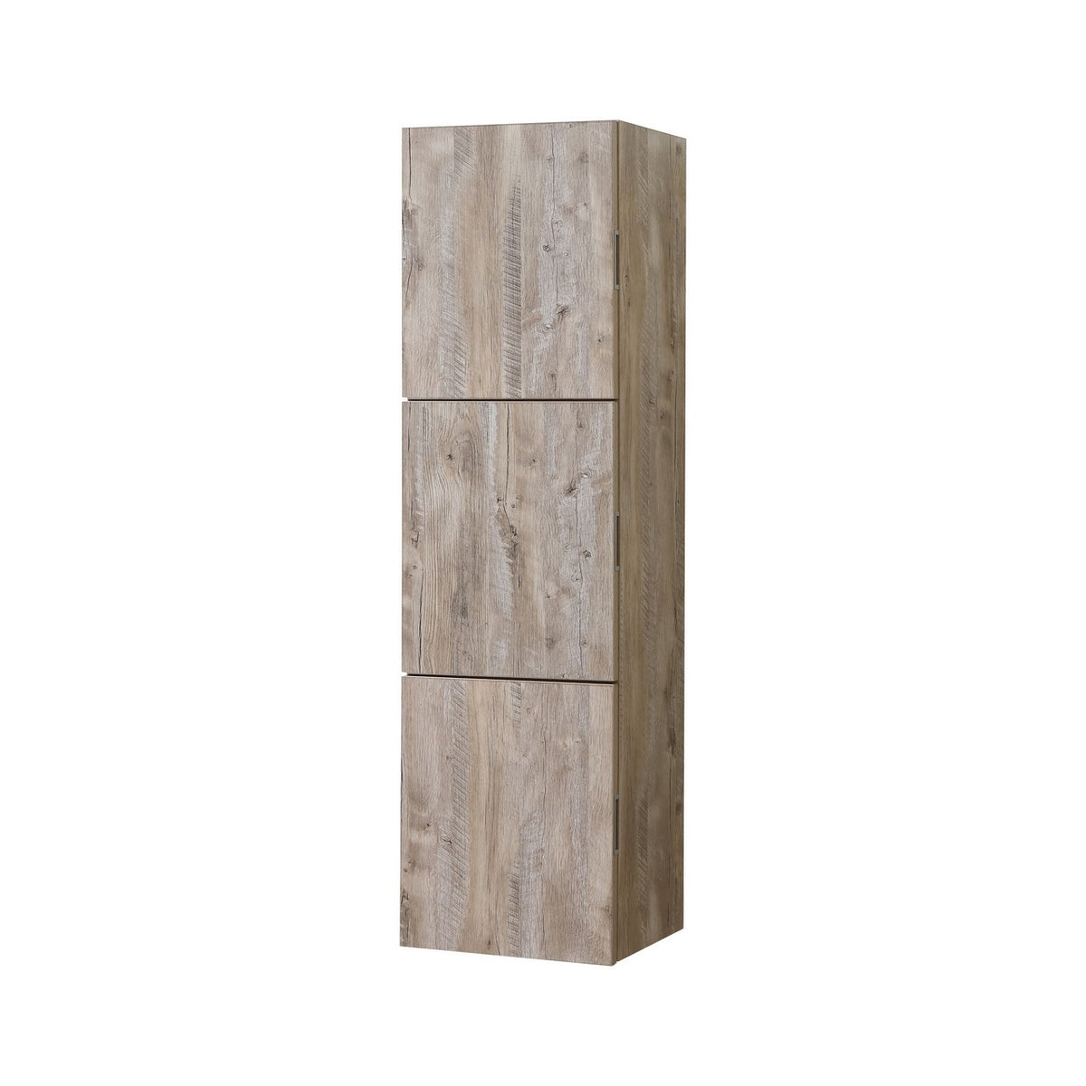 Kube Bath Bliss 18" Wide by 59" High Linen Side Cabinet With Three Doors - Nature Wood (SLBS59-NW)