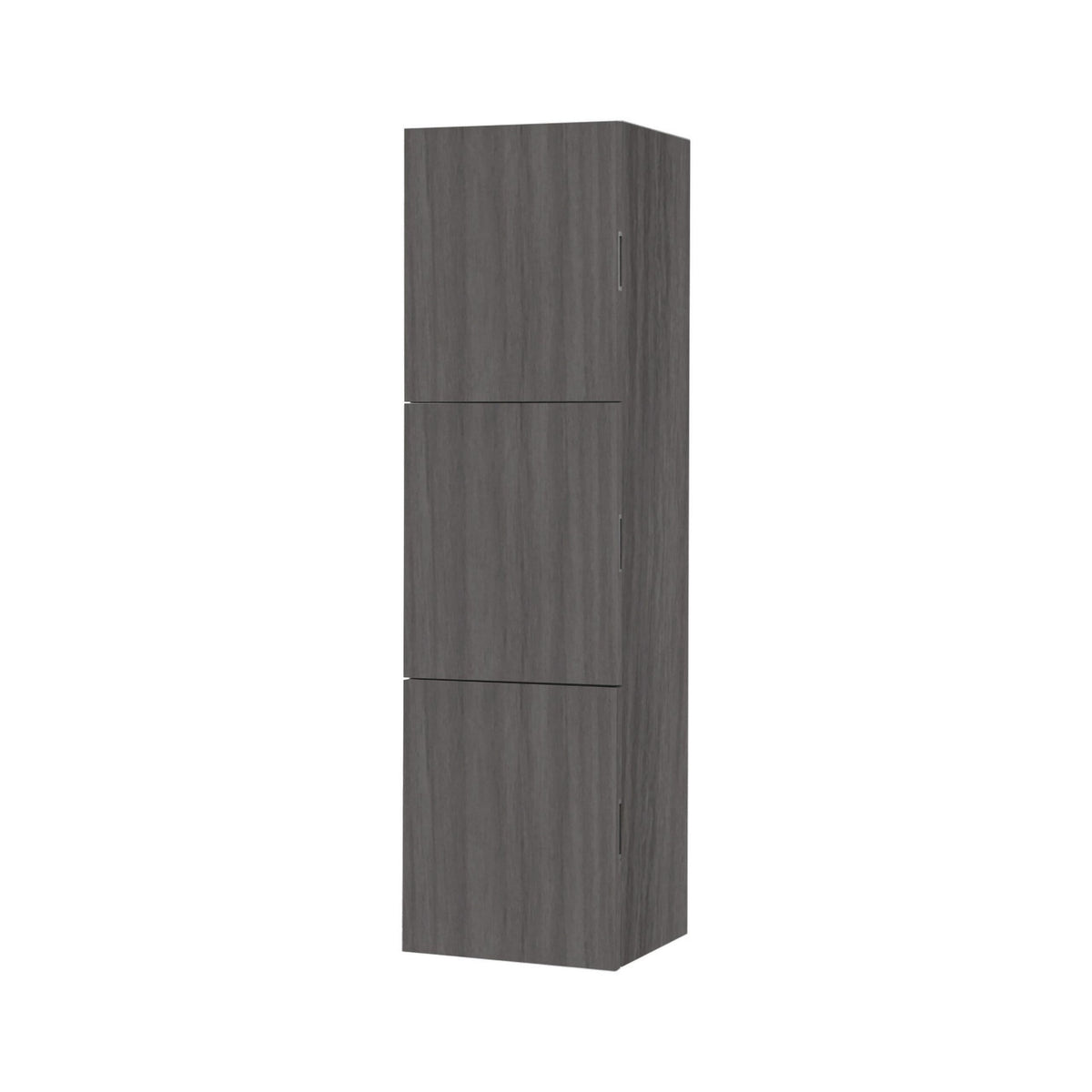 Kube Bath Bliss 18" Wide by 59" High Linen Side Cabinet With Three Doors - Vulcan Ash Grey (SLBS59-VAG)