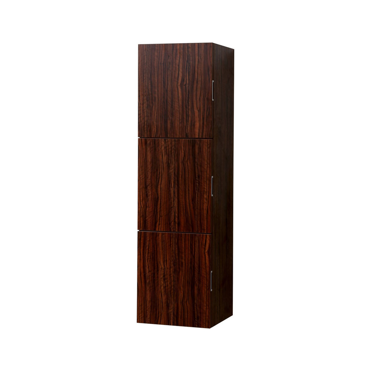 Kube Bath Bliss 18" Wide by 59" High Linen Side Cabinet With Three Doors - Walnut (SLBS59-WNT)