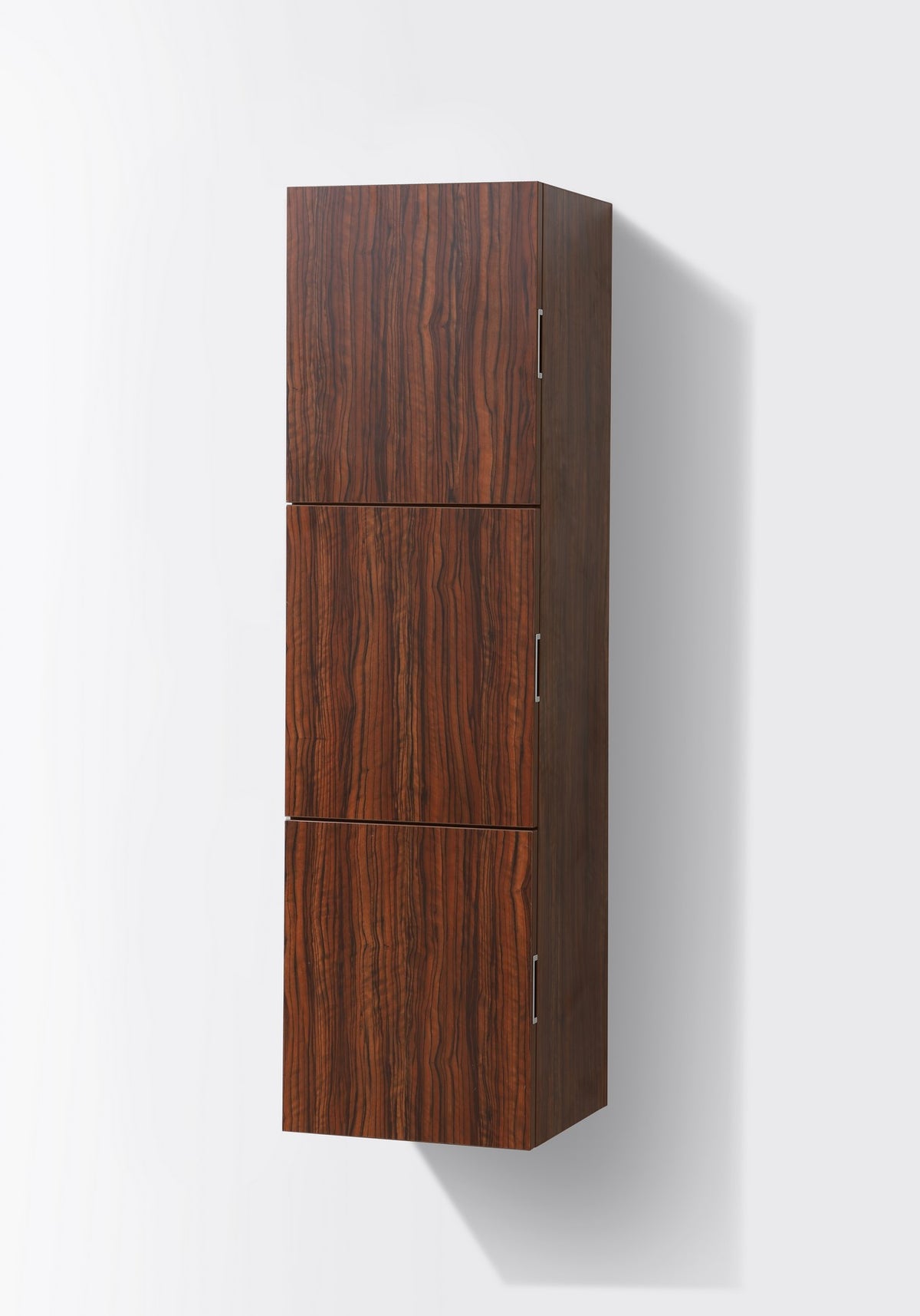Kube Bath Bliss 18" Wide by 59" High Linen Side Cabinet With Three Doors - Walnut (SLBS59-WNT) view 3