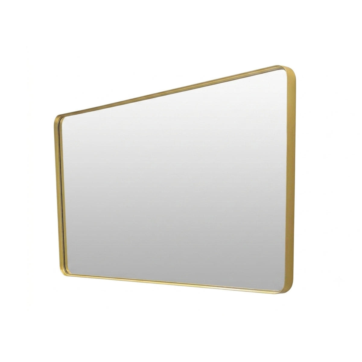 Kube Bath 48'' Smusso Framed Vanity Mirror - Brushed Gold (SMUSSO48M-GOLD) view 2