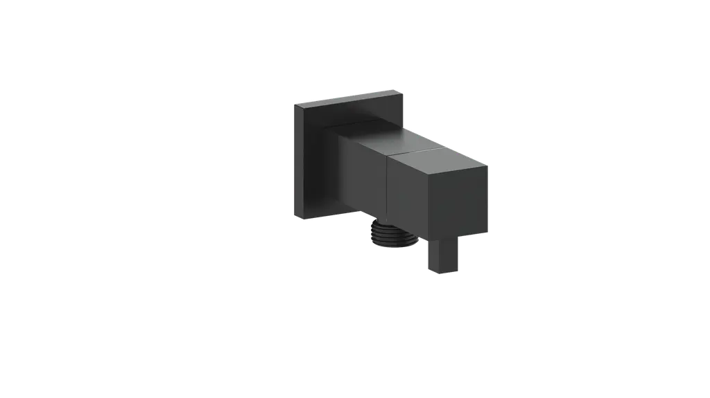 SQUARE BRASS ELBOW CONNECTOR WITH SHUT-OFF - Plumbing Market