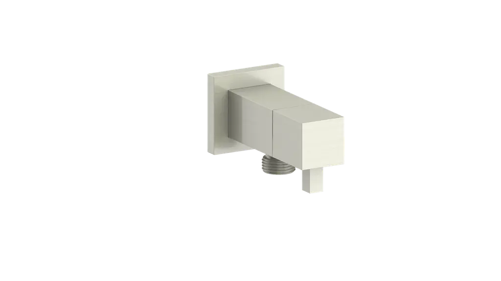 SQUARE BRASS ELBOW CONNECTOR WITH SHUT-OFF - Plumbing Market