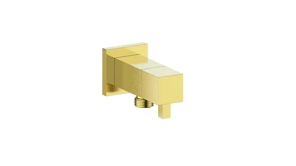 SQUARE BRASS ELBOW CONNECTOR WITH SHUT-OFF - Plumbing Market
