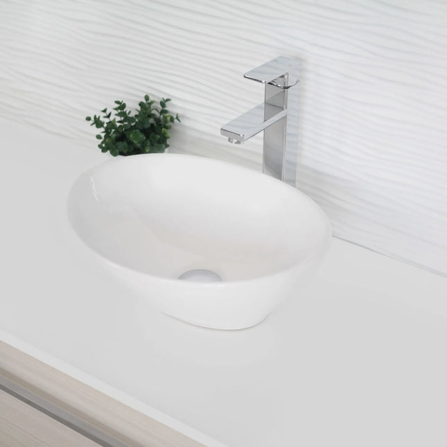STYLISH 15 inch Oval Vessel Bathroom Sink P-221 - Plumbing Market