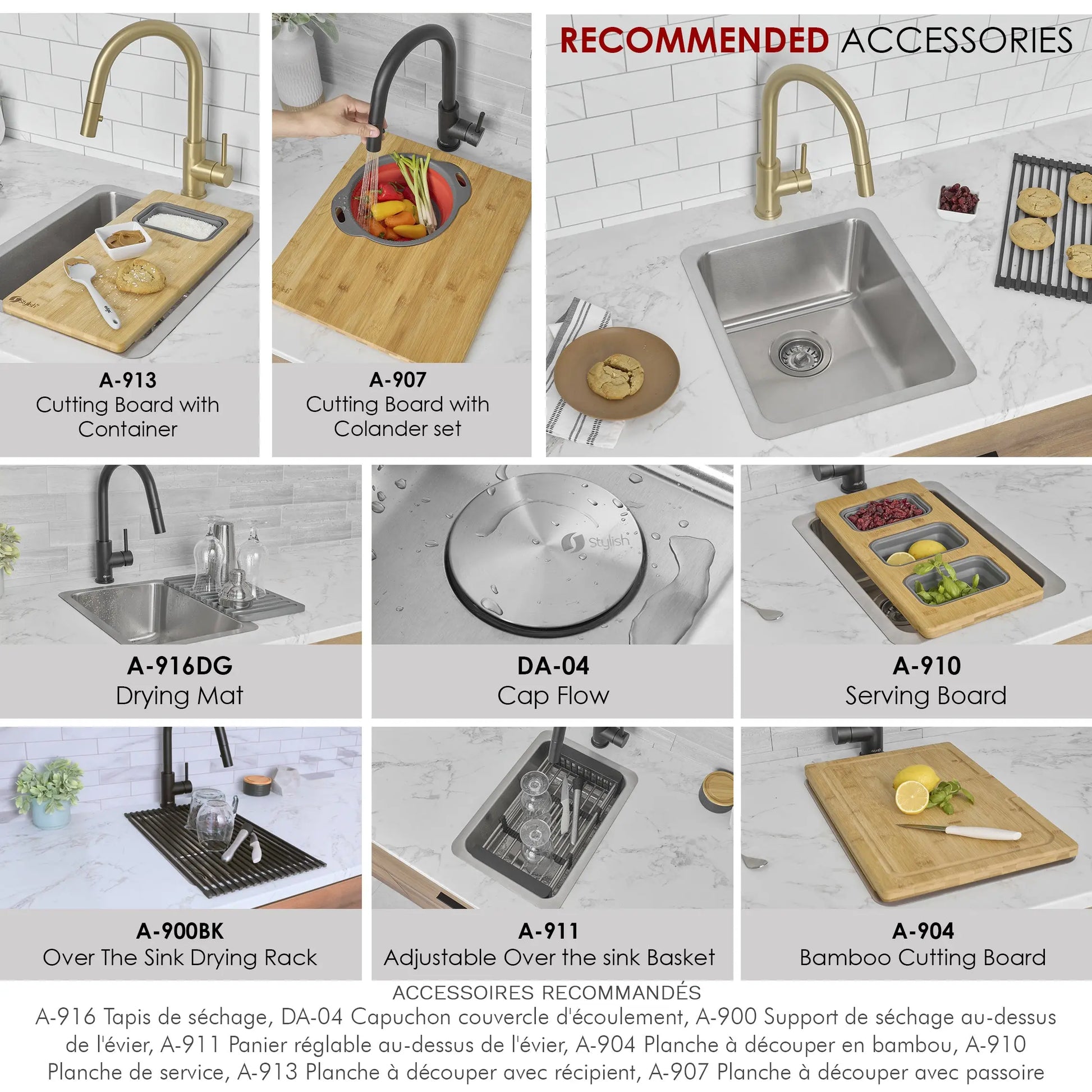 STYLISH 15 inch Single Bowl Undermount and Drop-in Stainless Steel Kitchen Sink S-405T - Plumbing Market
