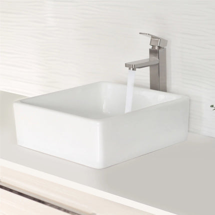 STYLISH 15 inch Square Vessel Bathroom Sink P-222 - Plumbing Market