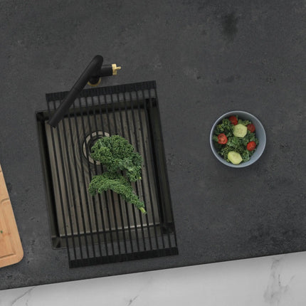 STYLISH 16 inch Graphite Single Bowl Undermount Stainless Steel Kitchen Sink S-709XN - Plumbing Market