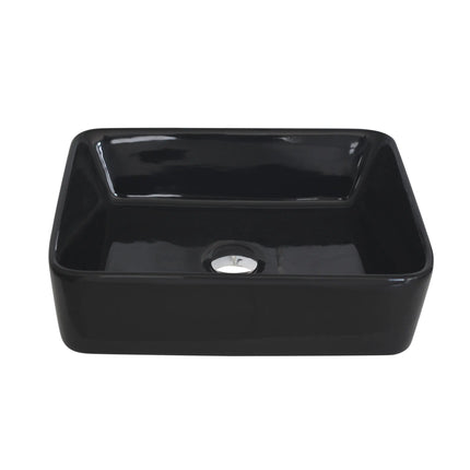 STYLISH 18 inch Rectangular Vessel Bathroom Sink Black P-223N - Plumbing Market