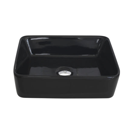 STYLISH 18 inch Rectangular Vessel Bathroom Sink Black P-223N - Plumbing Market