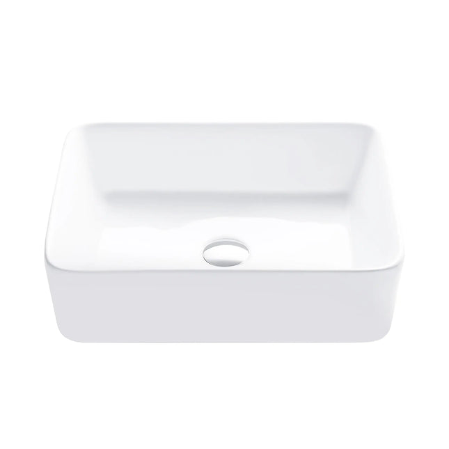 STYLISH 18 inch Rectangular Vessel Bathroom Sink White P-223W - Plumbing Market