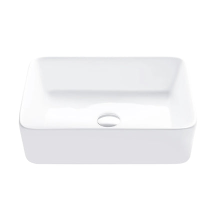 STYLISH 18 inch Rectangular Vessel Bathroom Sink White P-223W - Plumbing Market