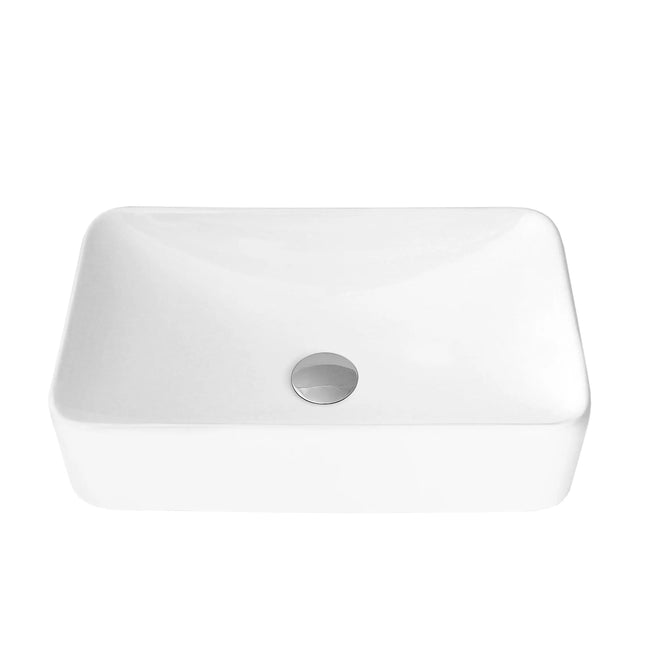 STYLISH 19 inch White Rectangular Ceramic Vessel Bathroom Sink P-227H - Plumbing Market