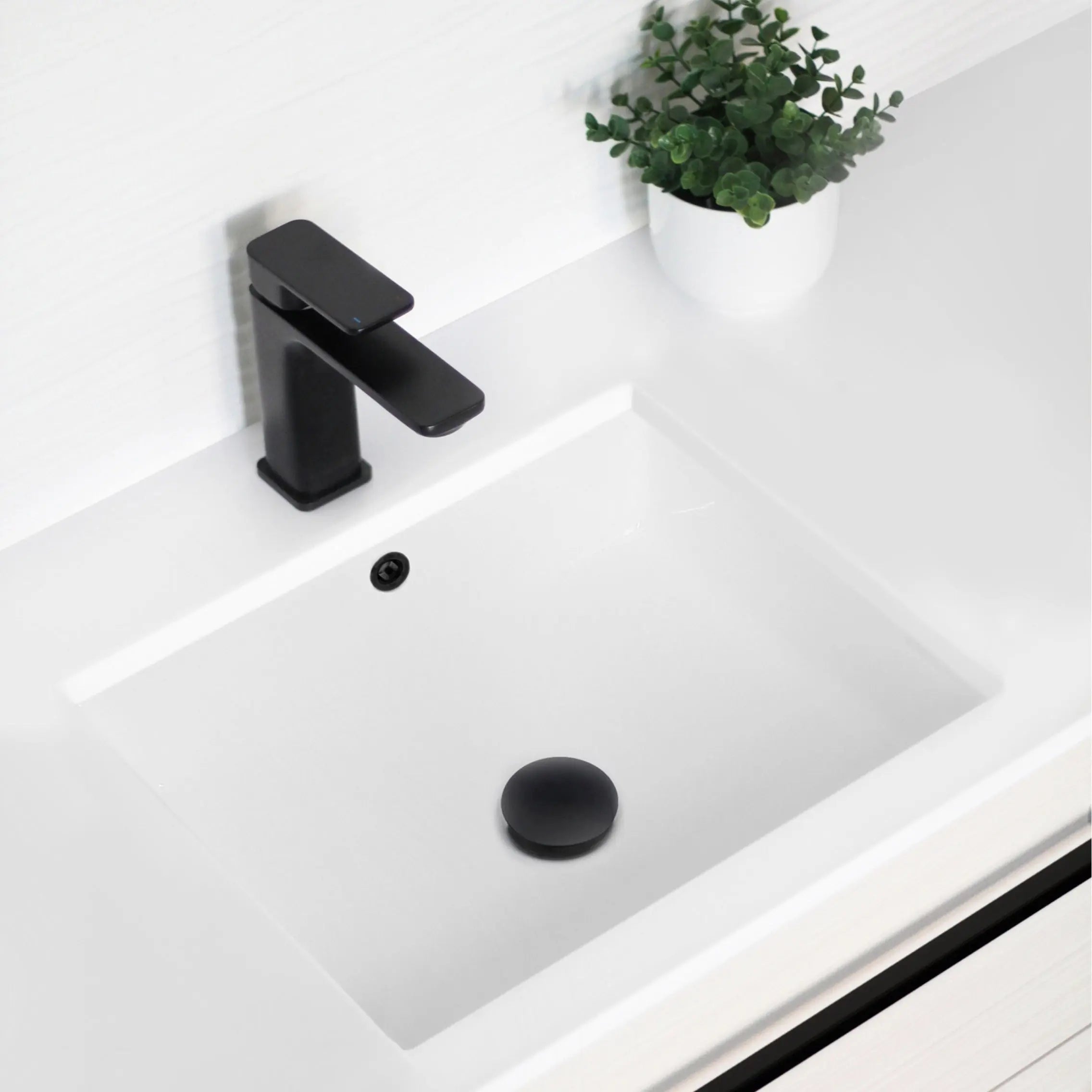 STYLISH 20 inch Rectangular Undermount Bathroom Sink with Overflow P-204 - Plumbing Market