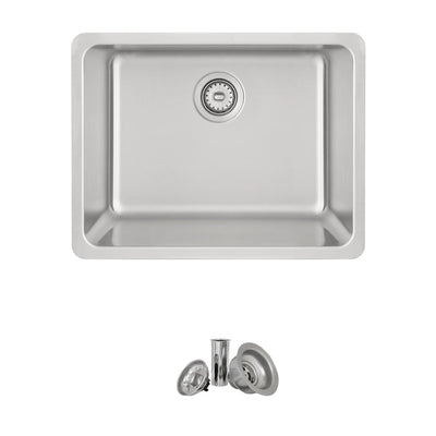 STYLISH 21 inch Single Bowl Undermount and Drop-in Stainless Steel Kitchen Sink S-408T
