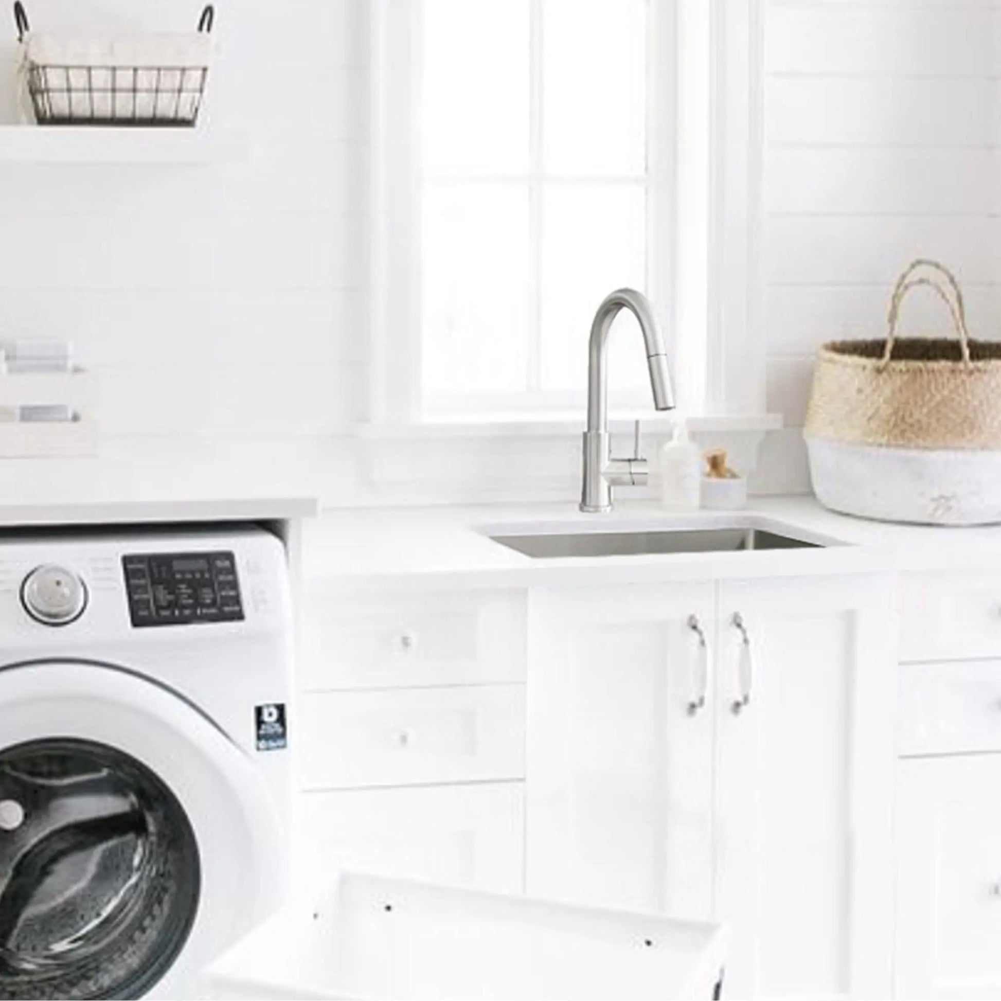 STYLISH 22 x 18 inch Single Bowl Undermount and Drop-in Stainless Steel Laundry Sink S-320T - Plumbing Market