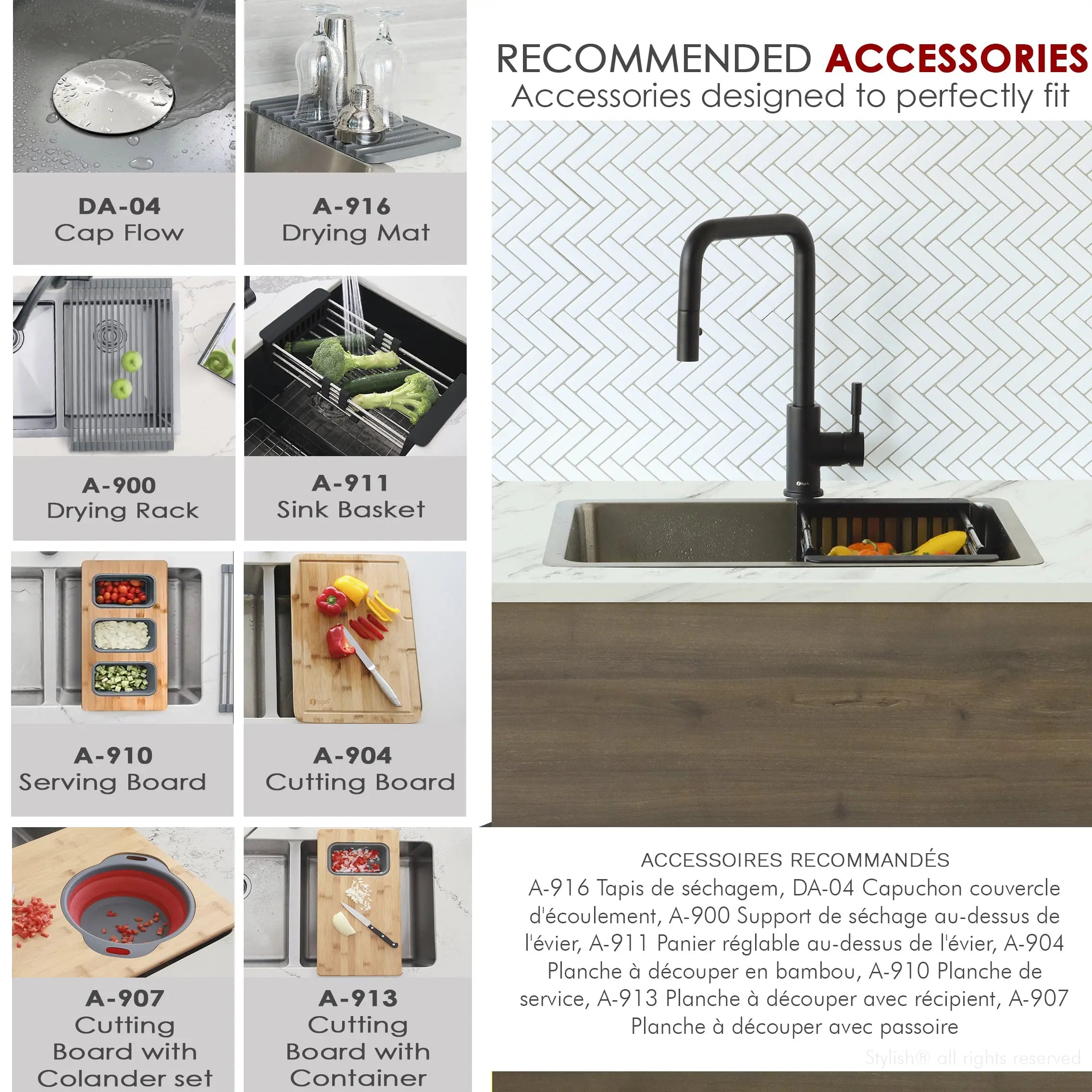 STYLISH 23 inch Single Bowl Undermount and Drop-in Stainless Steel Kitchen Sink S-203T - Plumbing Market