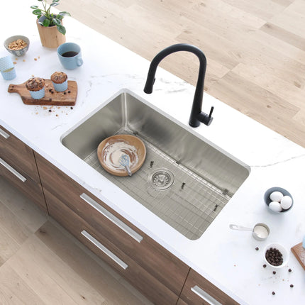 STYLISH 27 inch Single Bowl Undermount and Drop-in Stainless Steel Kitchen Sink S-406TG - Plumbing Market