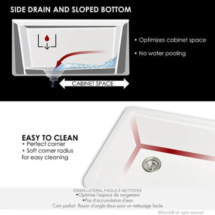 STYLISH 30 inch Farmhouse Workstation Single Bowl White Composite Apron Kitchen Sink with Built-in Accessories S-830WH Bronte - Plumbing Market