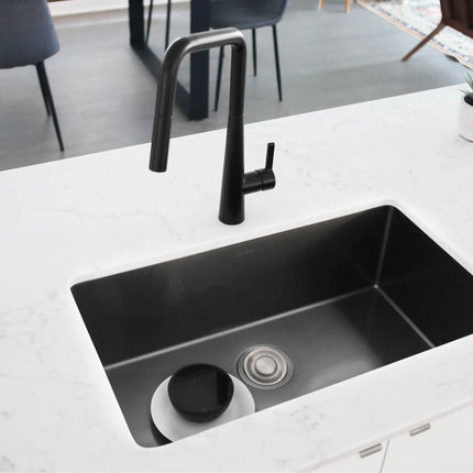 STYLISH 30 inch Graphite Single Bowl Undermount Stainless Steel Kitchen Sink S-711XN - Plumbing Market