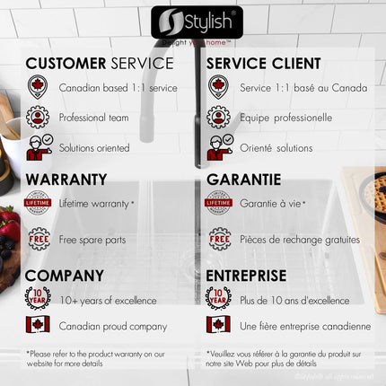 STYLISH 30 inch Single Bowl Undermount Stainless Steel Kitchen Sink S-311XG - Plumbing Market