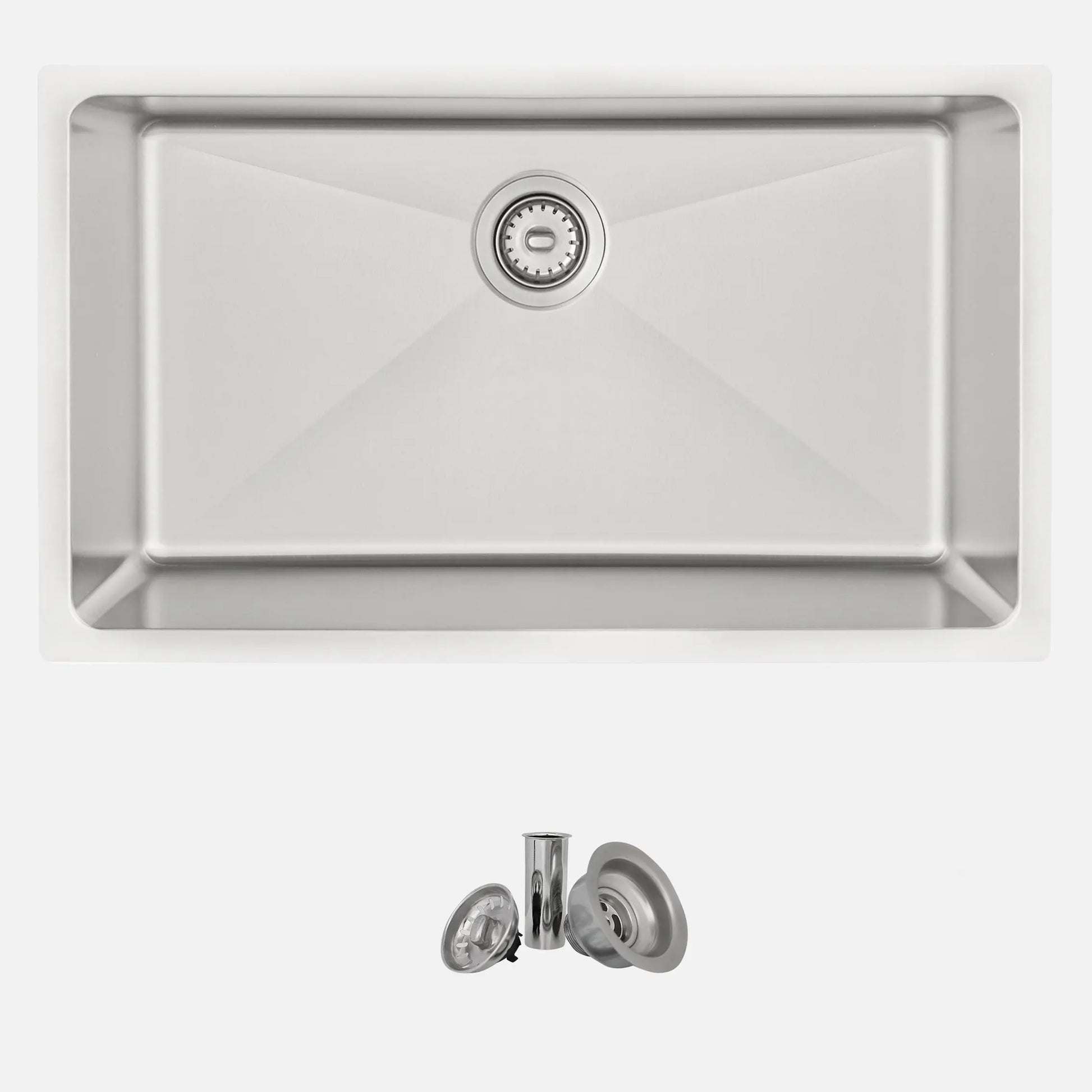 STYLISH 31 inch Single Bowl Dual mount Stainless Steel Kitchen Sink S-402 - Plumbing Market