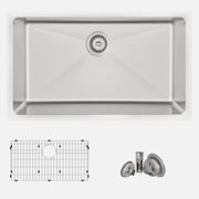 STYLISH 31 inch Single Bowl Dual mount Stainless Steel Kitchen Sink S-402G - Plumbing Market