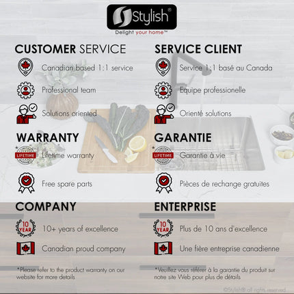 STYLISH 31 inch Single Bowl Dual mount Stainless Steel Kitchen Sink S-402G - Plumbing Market