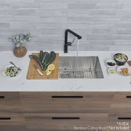 STYLISH 31 inch Single Bowl Dual mount Stainless Steel Kitchen Sink S-402G - Plumbing Market