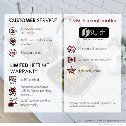 STYLISH 32 inch Double Bowl Undermount and Drop-in Stainless Steel Kitchen Sink S-200T - Plumbing Market