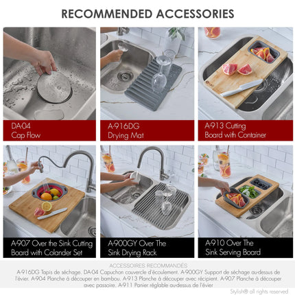 STYLISH 32 inch Double Bowl Undermount and Drop-in Stainless Steel Kitchen Sink S-200T - Plumbing Market