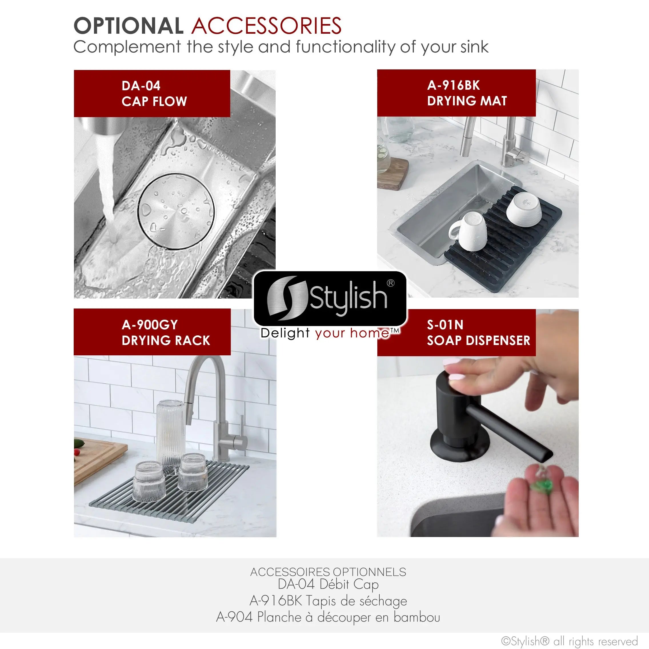 STYLISH 9 inch Single Bowl Undermount and Drop-in Stainless Steel Kitchen Sink S-417T - Plumbing Market