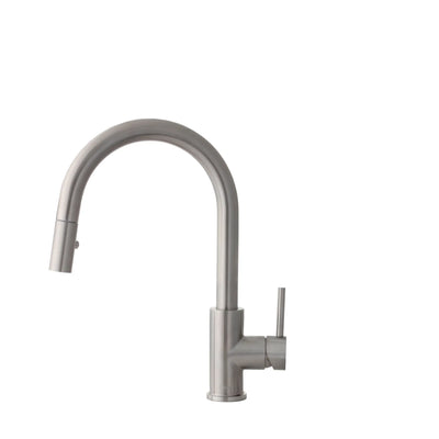 STYLISH Kitchen Sink Faucet Single Handle Pull Down Dual Mode Stainless Steel Brushed Finish K-131S