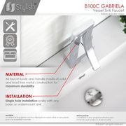 STYLISH Single Handle Bathroom Faucet for Single Hole Brass Basin Mixer Tap, Polished Chrome Finish  B-100C - Plumbing Market