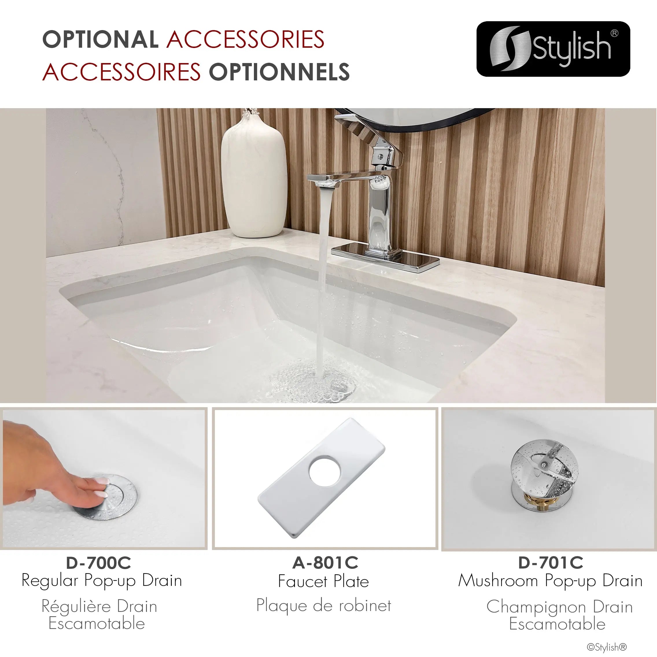STYLISH Single Handle Bathroom Faucet for Single Hole Brass Basin Mixer Tap, Polished Chrome Finish  B-102C - Plumbing Market