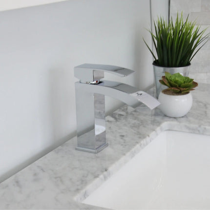 STYLISH Single Handle Bathroom Faucet for Single Hole Brass Basin Mixer Tap, Polished Chrome Finish B-109C - Plumbing Market