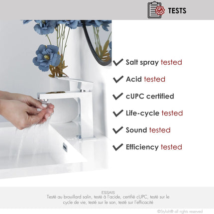 STYLISH Single Handle Bathroom Faucet for Single Hole Brass Basin Mixer Tap, Polished Chrome Finish B-112C - Plumbing Market