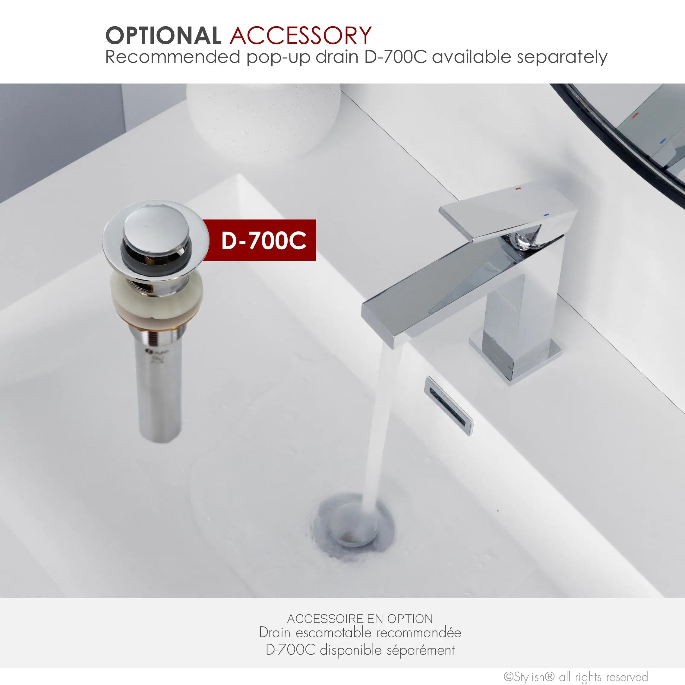STYLISH Single Handle Bathroom Faucet for Single Hole Brass Basin Mixer Tap, Polished Chrome Finish B-112C - Plumbing Market