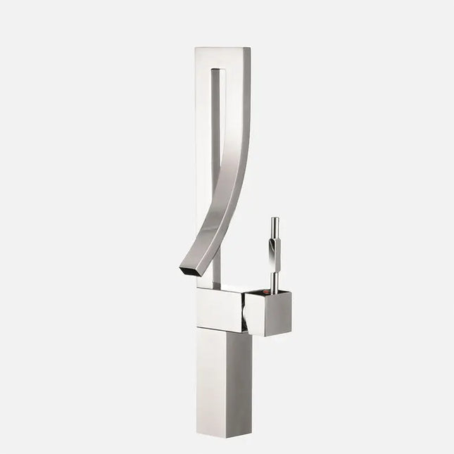 STYLISH Single Handle Bathroom Faucet for Single Hole Brass Vessel Mixer Tap, Polished Chrome Finish  B-101C - Plumbing Market
