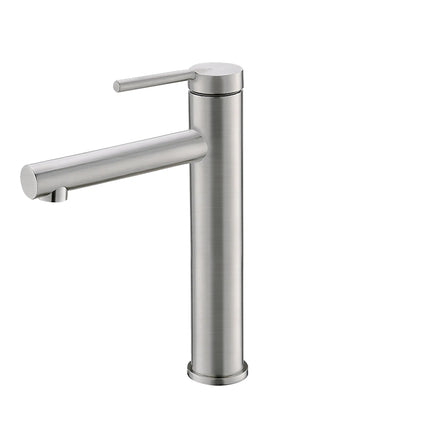 STYLISH Single Handle Bathroom Vessel Sink Faucet, Brushed Stainless Steel Finish B-123S - Plumbing Market