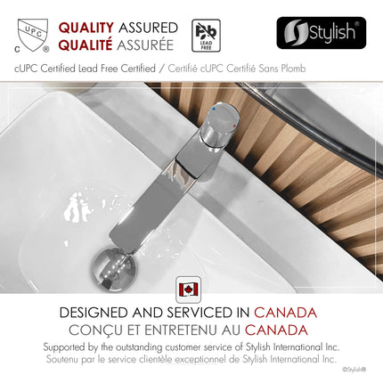 STYLISH Single Handle Bathroom Vessel Sink Faucet, Polished Chrome Finish B-122C - Plumbing Market