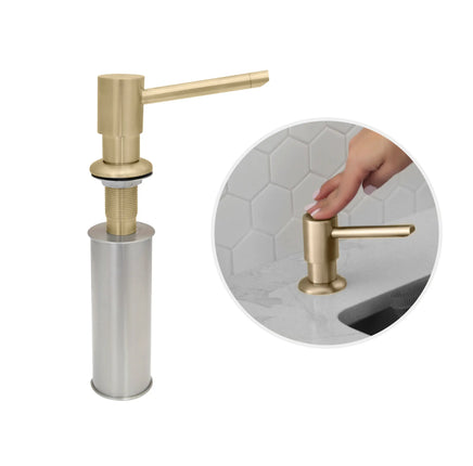 STYLISH Stainless Steel Soap Dispenser for Kitchen Sink. Pump Liquid Hand Lotion Dispenser S-01G - Plumbing Market
