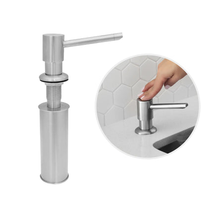 STYLISH Stainless Steel Soap Dispenser for Kitchen Sink. Pump Liquid Hand Lotion Dispenser S-01S - Plumbing Market