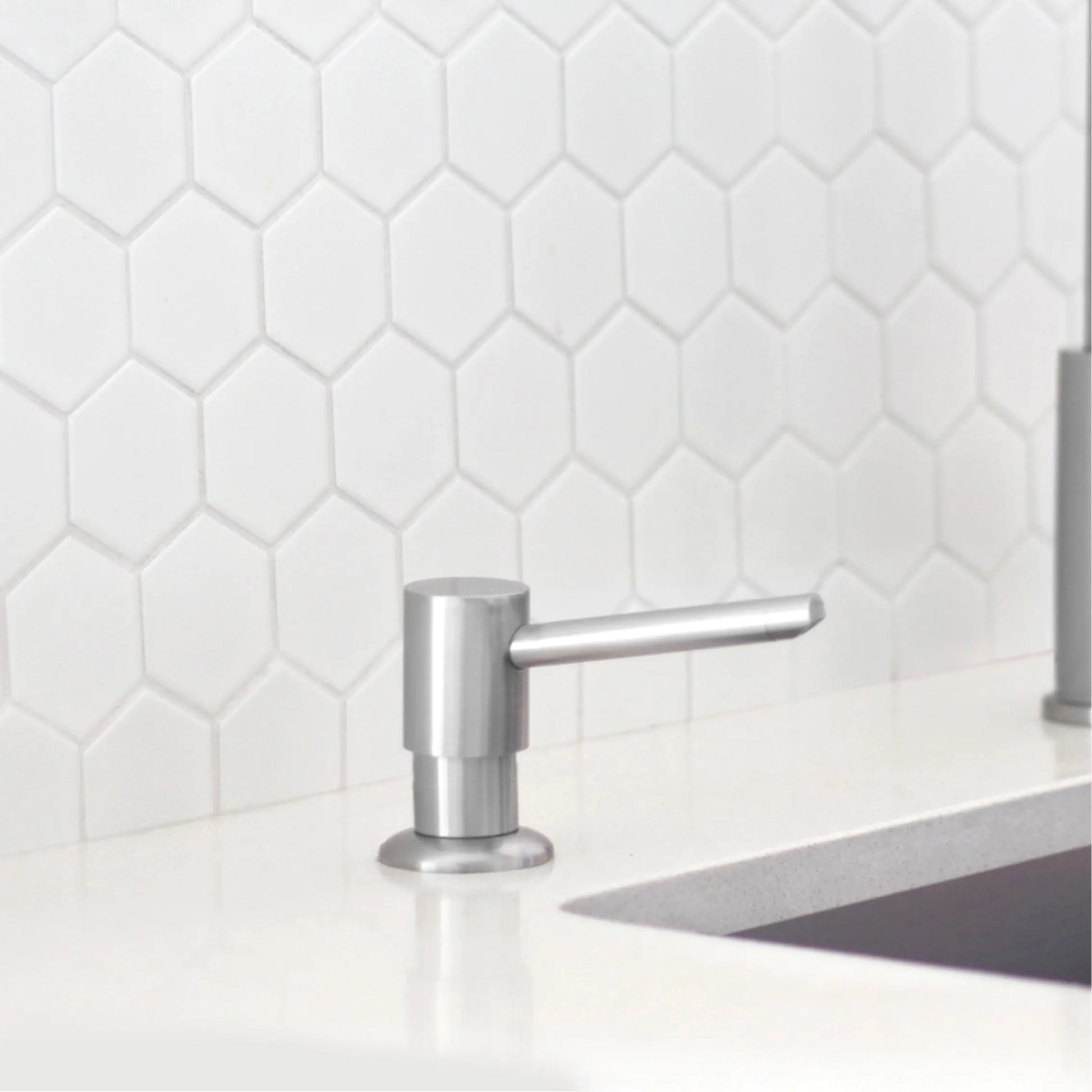 STYLISH Stainless Steel Soap Dispenser for Kitchen Sink. Pump Liquid Hand Lotion Dispenser S-01S - Plumbing Market