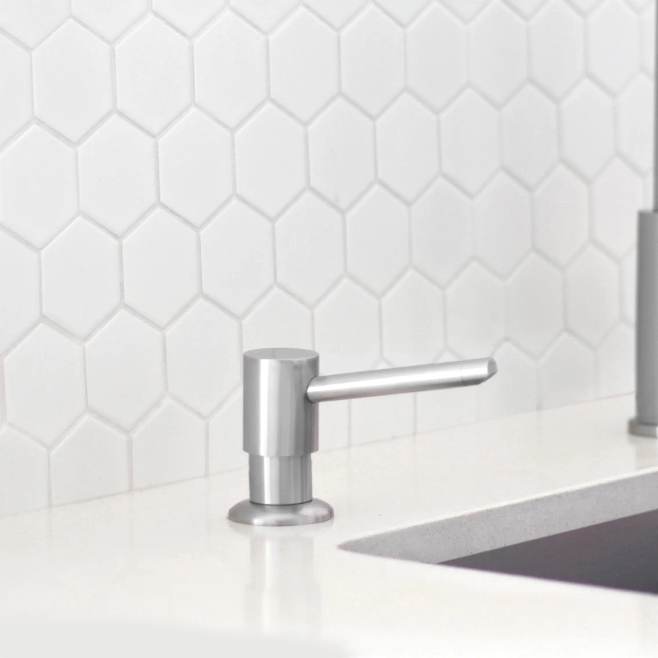 STYLISH Stainless Steel Soap Dispenser for Kitchen Sink. Pump Liquid Hand Lotion Dispenser S-01S - Plumbing Market