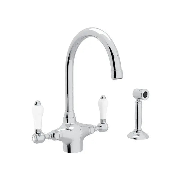 San Julio® Two Handle Kitchen Faucet With Side Spray - Plumbing Market