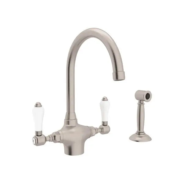 San Julio® Two Handle Kitchen Faucet With Side Spray - Plumbing Market