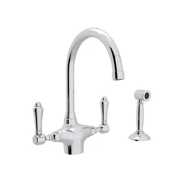 San Julio® Two Handle Kitchen Faucet With Side Spray - Plumbing Market